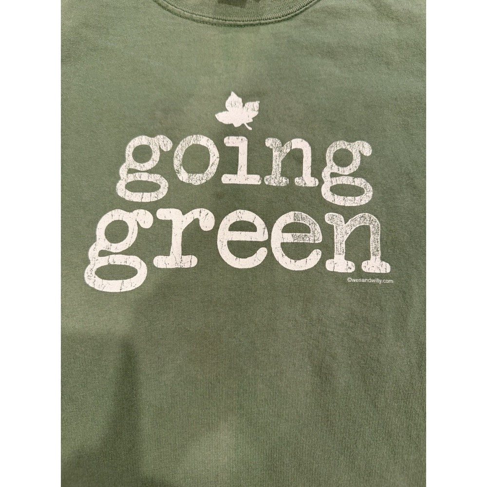 Wes And Willy "Going Green" T-shirt Youth Size 7 Made In The USA - Picture 5 of 5